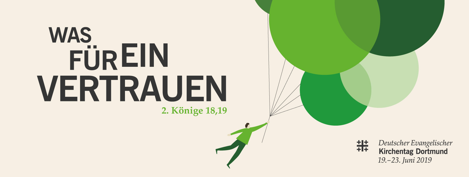 Logo des Deutschen Evangelischen Kirchentags 2019 in Dortmund.